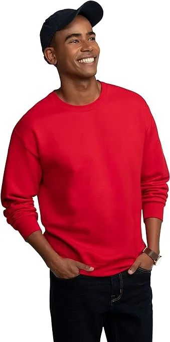 Fruit of the Loom Men's Eversoft Fleece Sweatshirts, Moisture Wicking & Breathable, Crewneck Sweatshirt