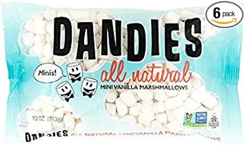 Dandies Mini Vegan Marshmallow, 10 Ounce (Pack of 6)