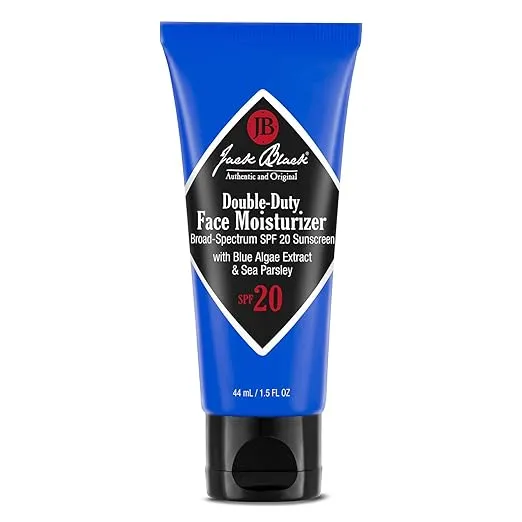 Jack Black Double Duty Face Moisturizer - Stocking Stuffers for Men, Mens Face Moisturizer, Jack Black Face Moisturizer for Men, SPF 20 Face Lotion for Men, Mens Face Lotion Travel Size Gifts for Men.