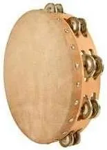Holy Land Gifts Instr-Tambourine-10 Rnd-Goatskin
