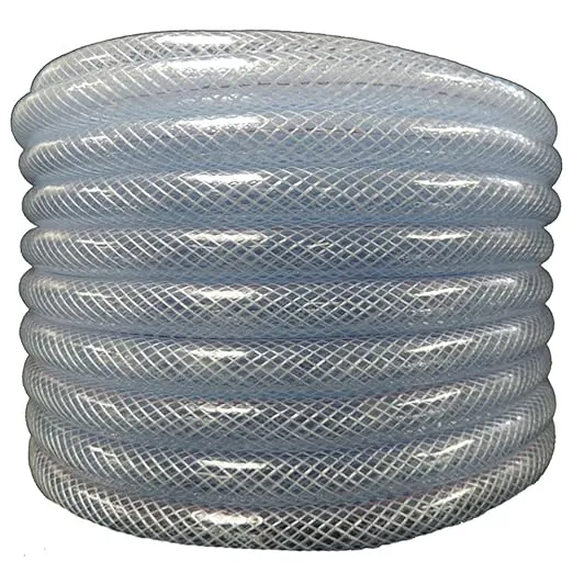 (1/2" ID x .720" OD x 50 ft) HydroMaxx® Flexible Non Toxic Clear High Pressure, Reinforced, PVC Braided Vinyl Tubing (1531012050)