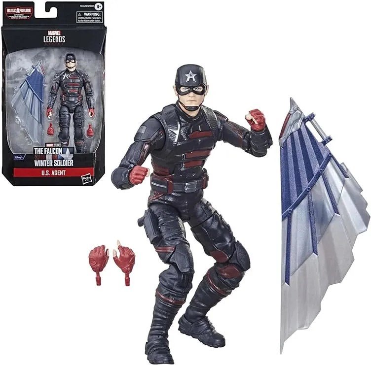 Marvel Legends Series Avengers 6-Inch Action Figure Toy U.S. Agent and 2 Accessories, for Kids Ages 4 and Up