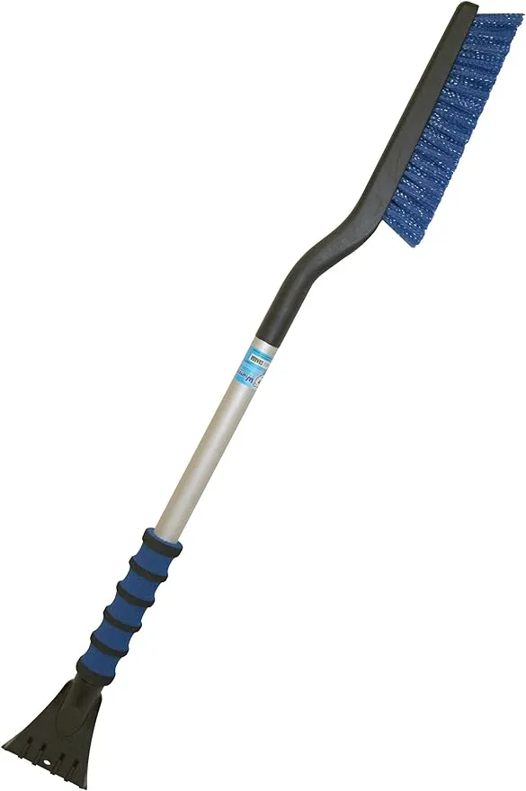 989-34 MEGA MAXX 34" Long Reach Snow Brush with Integrated Ice Scraper and Foam Grip (Colors may vary)