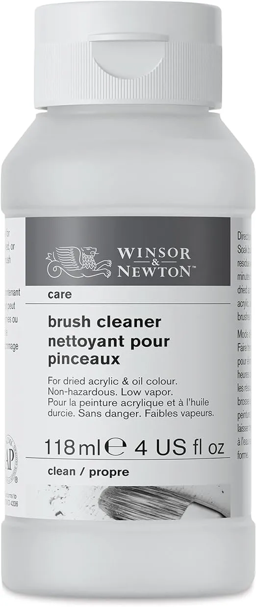 Winsor & Newton Brush Cleaner & Restorer, 4.0-oz Bottle
