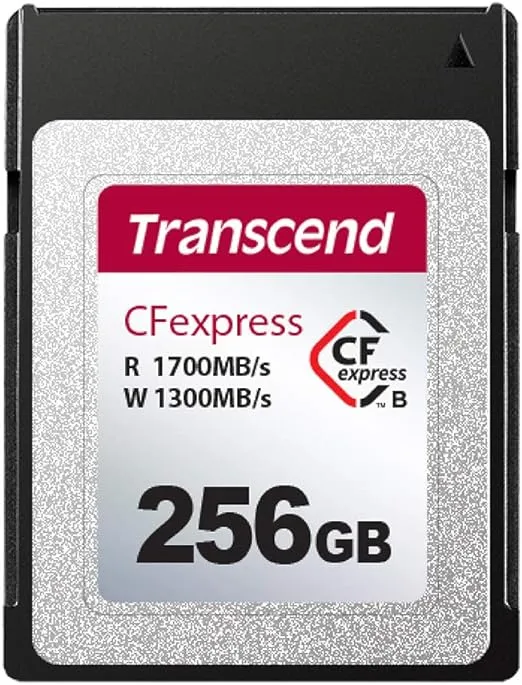 Transcend TS256GCFE820 CFexpress 820 Type B Memory Card for 4K Video Capture Ultra-Fast Transfer Speed of 1700 MB/s