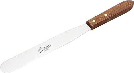 Ateco Straight Spatula with 8-Inch Stainless Steel Blade, Wood Handle