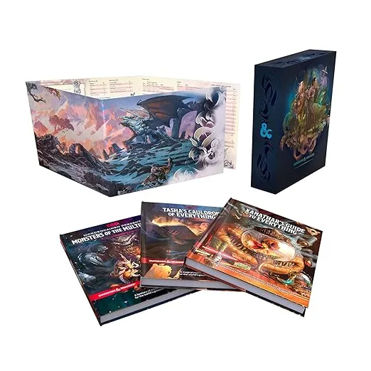 Dungeons & Dragons Rules Expansion Gift Set (D&D Books)-: Tasha's Cauldron of Everything + Xanathar's Guide to Everything + Monsters of The Multiverse + DM Screen