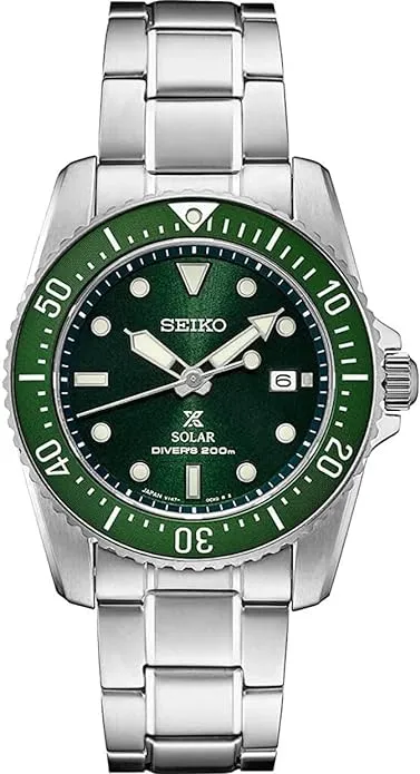 SEIKO Solar Dive Watch for Men - Prospex Collection - LumiBrite Hands - Water Resistant 200M