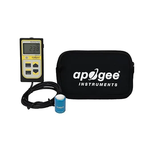 Apogee Instruments MQ-500 Full-Spectrum Quantum PAR Meter - Digital PPFD Meter for Indoor Grow Lights, Sunlight & Plant Monitoring