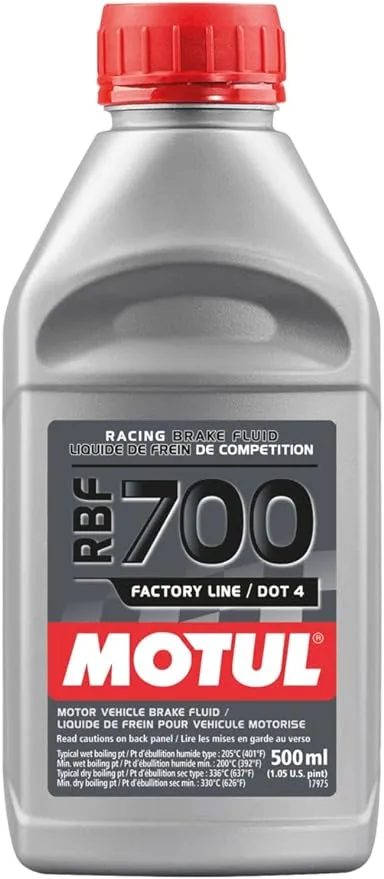 Motul 111257 RBF 700 Factory Line Brake Racing Fluid Full Synthetic DOT 4 High Performance Extreme Temperature