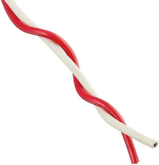 Woods Southwire 56750023 100' 20/2 Twisted Bell Residential Indoor Electrical Wire; Red and White