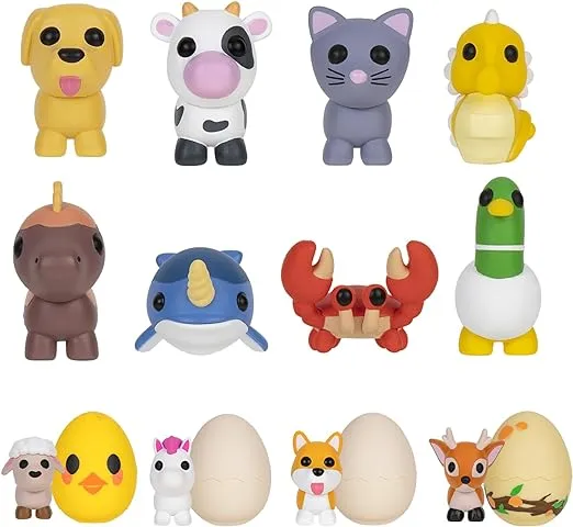 Adopt Me! 10 Pack Mystery Pets - Series 1-10 Pets - Top Online Game - Exclusive Virtual Item Code Included - Fun Collectible Toys for Kids Featuring Your Favorite Pets, Ages 6+