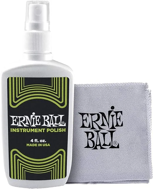 Ernie Ball Instrument Polish with Microfiber Polish Cloth (P04222)