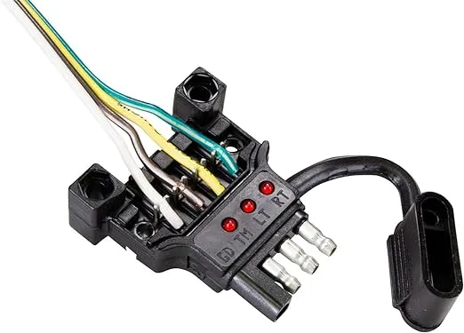 Hopkins Towing Solutions 48192 Endurance Quick Fix Trailer Side 4-Flat Connector, Black