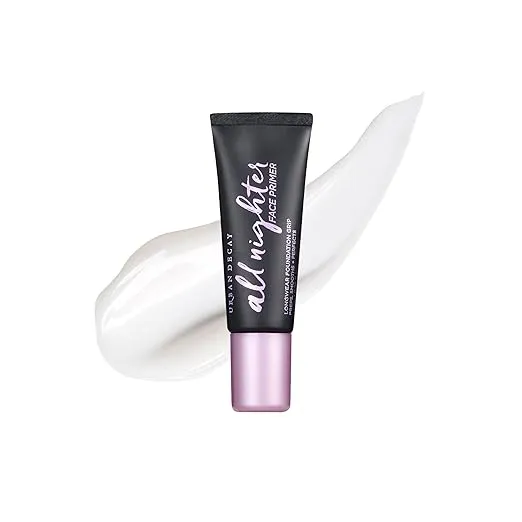 Urban Decay All Nighter Longwear Face Primer, Smoothing & Hydrating Base for Foundation Face Makeup, Sheer & Lightweight, for All Skin Types, Paraben-free, Vegan, Cruelty-free
