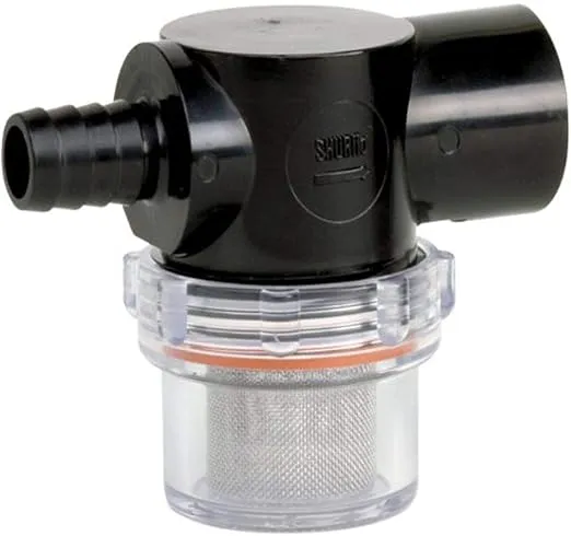 Shurflo by Pentair Twist-On Water Strainer - 1/2" Barb Inlet - Clear Bowl