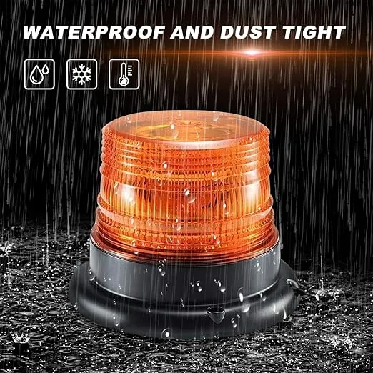 LED Strobe Light,Amber Warning Lights,Emergency Flashing Beacon Light with Magnetic for Vehicle Forklift Truck Tractor Golf Carts UTV Car Bus