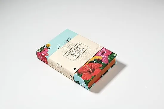 RVR60, Santa Biblia, Edición Artística, Tapa Dura/Tela, Floral, Arte con bordes dorados, Palabras de Jesús en Rojo, Comfort Print (Spanish Edition)