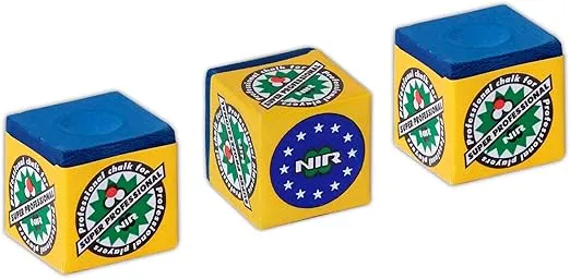 3 pcs of Longoni NIR Super Professional Pool cue Billiard Chalk - Blue