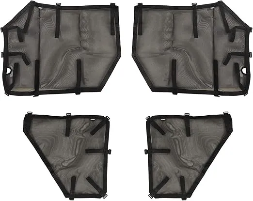 Rugged Ridge | Fortis Tube Door Covers, Full Set, Black | 13579.55 | Fits 2018-2024 Jeep Wrangler JLU
