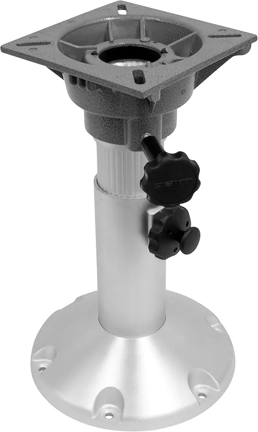 Wise 8WP21-18S Boat Seat Pedestal, Adjustable Height from 12" to 18", with Standard Seat Mount