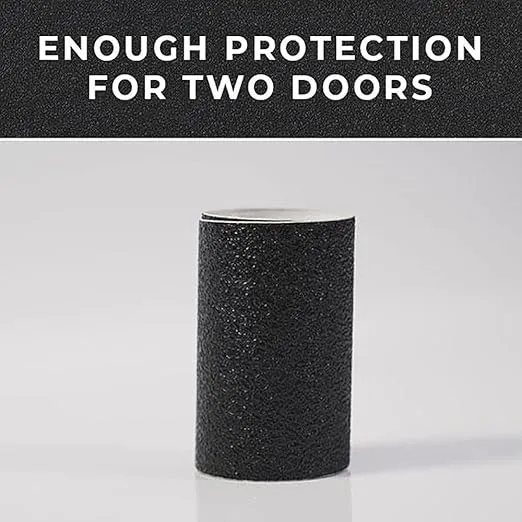 STEProtect Car Door Jamb Guard and Sill Protector, Black Adhesive DIY Kit, Protects Painted Edges from Scuffs, Scratches, or Damage, Non-Slip Textured Black Finish
