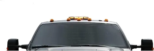 Buyers Products 8891100 17" Octagonal Mini Light Bar, Amber, 30 LEDs, 25 Flash Patterns, 15' Lead With On/Off Switch, Warning Lights For Work Trucks & Trailers