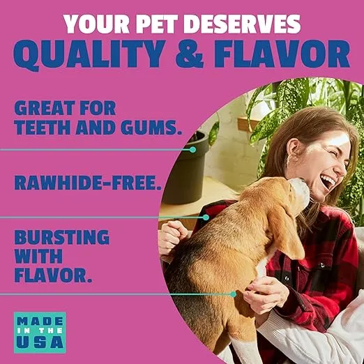 etta says! Flavor Fusion - All Natural Rawhide Free Chews for Dogs 2oz Chew - Turkey and Beets - Made in The USA (12 Count Pack of 1)