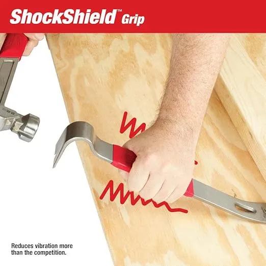 For Milwaukee 48-22-9034 12" Heavy Duty Pry Bar w/SHOCKSHIELD Grip Length 12 in Width 2.75 in. Height 2.75 in. Weight 1.34 lbs.