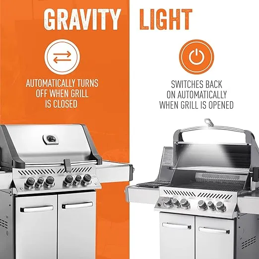 Yukon Glory Rechargeable LED Grill Handle Light, Water and Heat Resistant, Perfect BBQ Gift