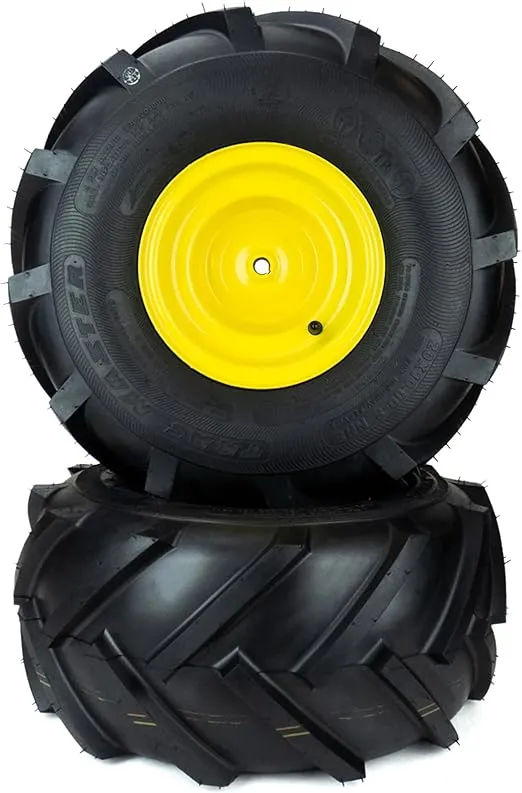 (2) Aggressive Tire Assemblies 20x10.00-8 Fits John Deere 100 Series GY20637 GX10364