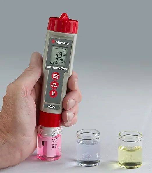 Triplett WQ120 Waterproof PH/TDS/Conductivity/Salinity Tester Pen