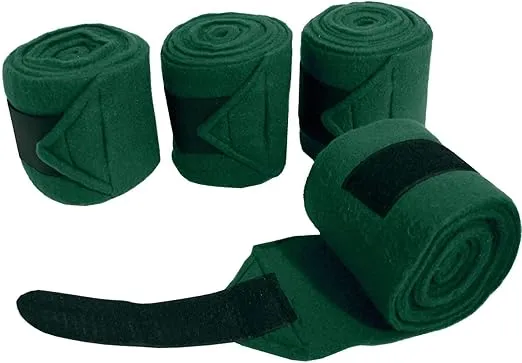 Derby Originals Set of 4 Super Soft Fleece Horse Polo Wraps with Velcro