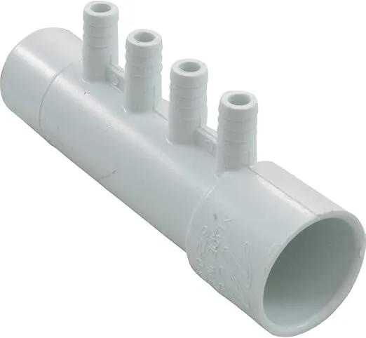 Waterway Manifold 1in. S x 1in. SPG 4 3-8in. Rb Barbs 672-0400