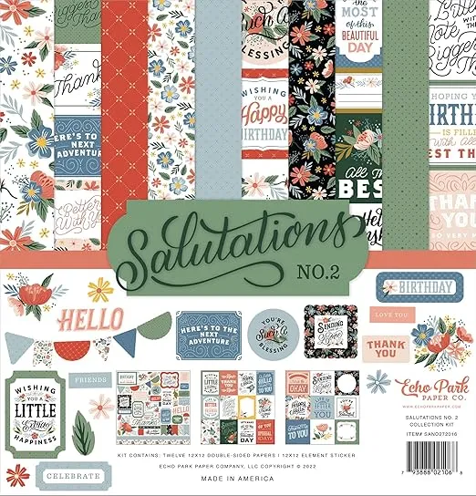 ECHO PARK PAPER COMPANY Salutations No. 2 Echo Park Collection Kit 12"X12"