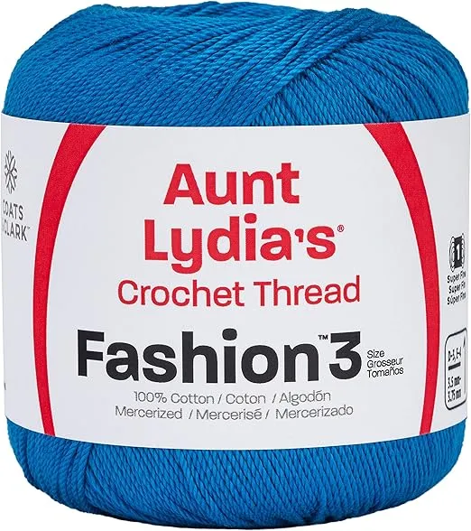Coats Crochet Fashion Crochet Thread, 3, Blue Hawaii