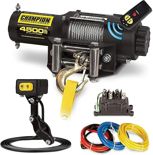 Champion Power Equipment 4500-lb. ATV/UTV Wireless Winch Kit