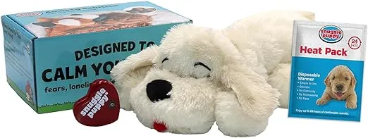 Original Snuggle Puppy Heartbeat Stuffed Dog Toy. Puppy Toy for Anxiety Relief and Behavioral Training in Golden