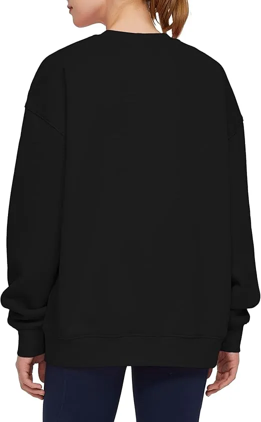 THE GYM PEOPLE Womens' Fleece Crewneck Loose fit Soft Oversized Pullover Sweatshirt