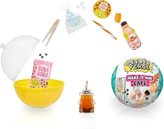 MGA's Miniverse Make It Mini Cafe Series 4, Mini Collectibles - Blind Pack, DIY, Resin Play, Replica Food, NOT Edible, Collectors, 8+