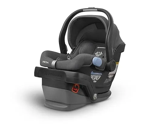 MESA Infant Car Seat - JORDAN (charcoal mélange|merino wool) + MESA Base, 1 Count (Pack of 1)