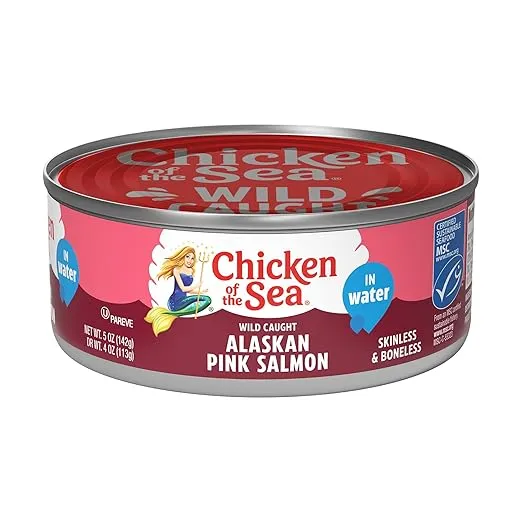 Chicken of the Sea Chunk Pink Salmon in Water, 5 Ounce Cans (24 Cans), Wild Caught, Skinless & Boneless, 6 Packs of 4-Count