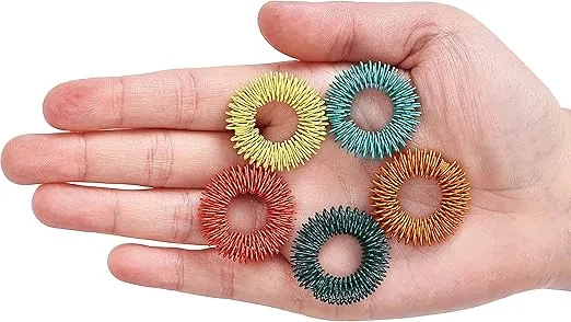 Mr. Pen- Spiky Sensory Rings, 10 Pack, Colorful Stress Relief Fidget Sensory Toys, Fidget Rings, Fidget Ring for Anxiety, Stress Relief Rings, Massager for Fidget ADHD Autism, Sensory Ring
