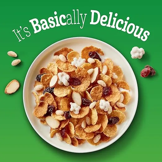 Basic 4 Heart Healthy Cereal, Fruit and Nut Fiber Cereal with Whole Grain, 19.8 oz (Pack of 6)