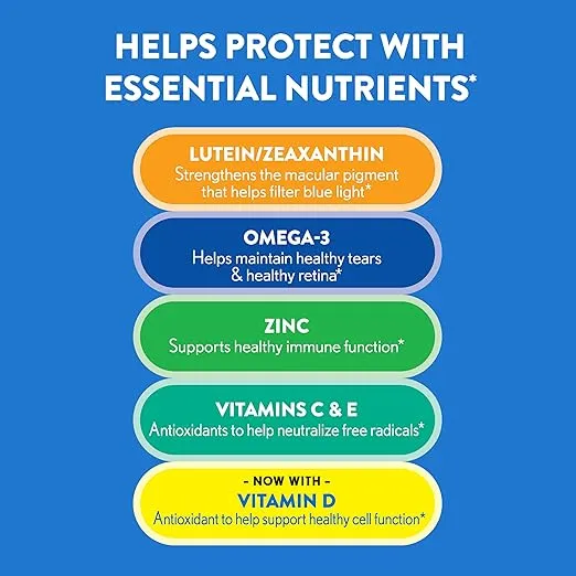 Ocuvite Eye Vitamin & Mineral Supplement, Contains Zinc, Vitamins C, E, Omega 3, Lutein, & Zeaxanthin, 30 Softgels