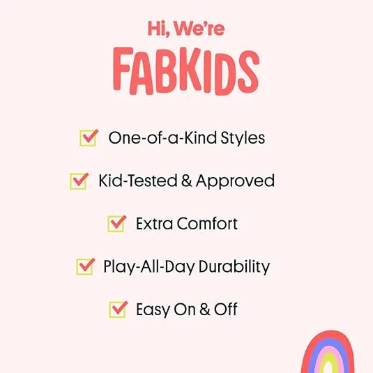 FabKids Girls Winter Mid Calf Snow Boots Warm Faux Fur Lined Non-Slip Shoes for Toddler Little Kid Big Kid