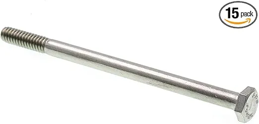 Prime-Line 9058688 Hex Bolts, 1/4 In.-20 X 4 In., Grade 304 Stainless Steel (15 Pack)