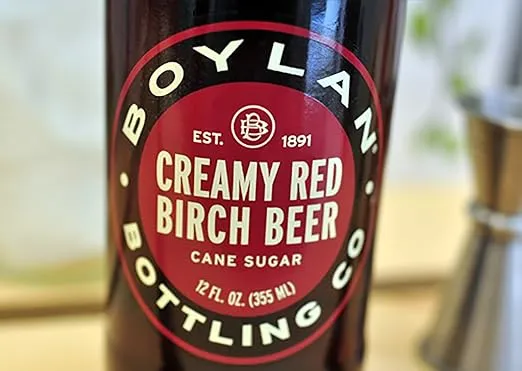 Boylan Soda, Creamy Red Birch Beer, 12 Fl Oz (12 Glass Bottles)