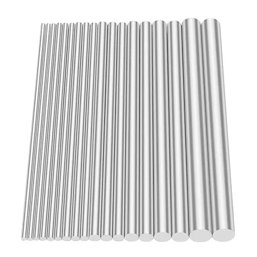 Glarks 18Pcs Aluminum Solid Round Rod Lathe Bar Stock Assorted for DIY Craft Tool, Diameter 2.5-8mm Length 100mm