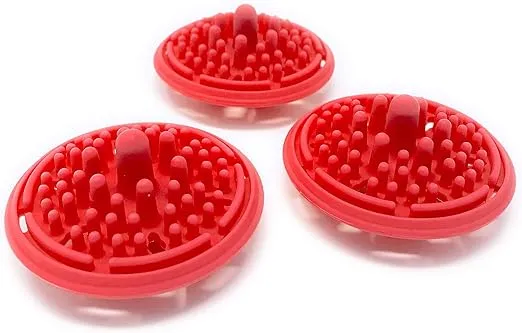 Paint Puck® Paint Brush Cleaner (3-Pack - Red) Silicone Cup Insert Cleaning System | Fine Art, Studio, Classroom | Acrylic, Watercolor, Oil, Thicker Mediums | Reusable, Ecofriendly